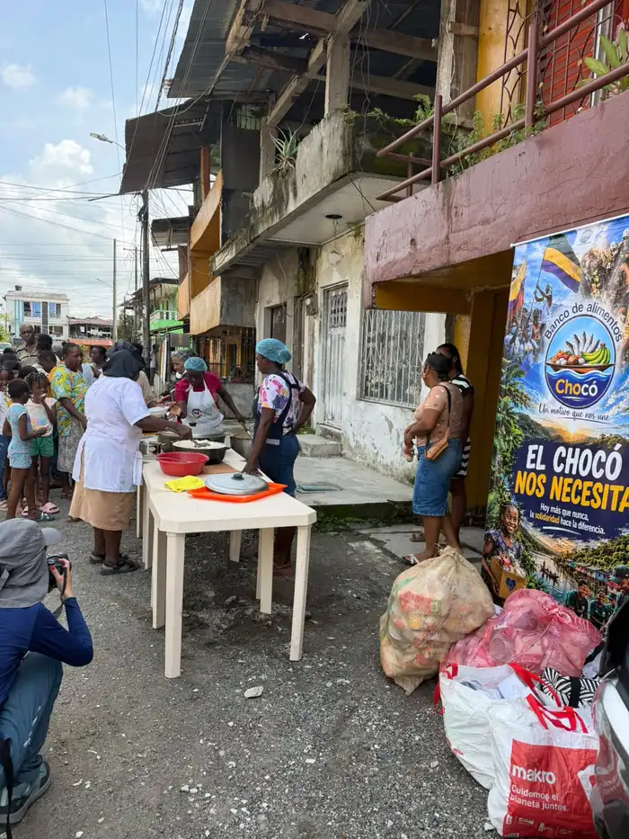 Jornada de entrega de mercados del Banco de Alimentos del Chocó a familias afectadas por el sismo