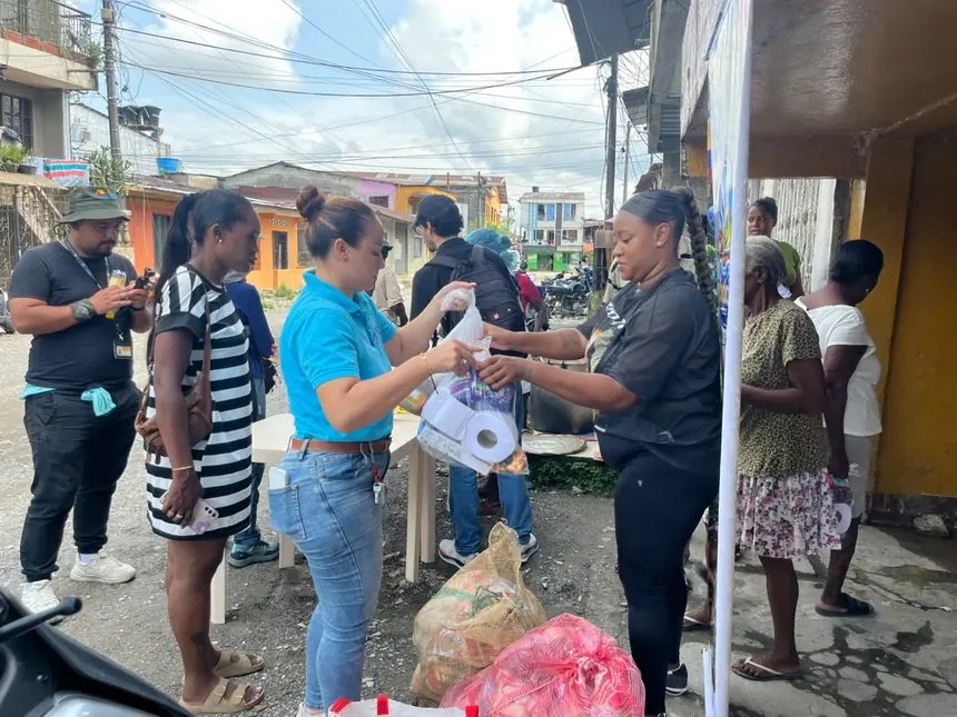 Jornada de olla comunitaria del Banco de Alimentos del Chocó tras el sismo