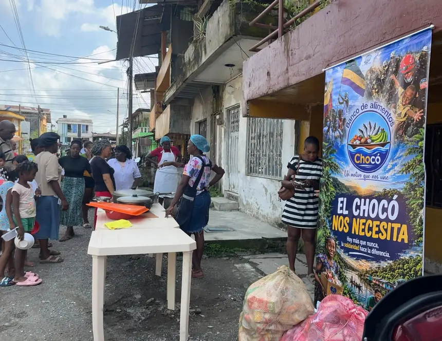 Jornada de olla comunitaria del Banco de Alimentos del Chocó tras el sismo