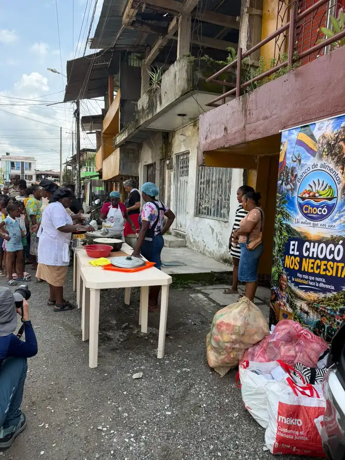 Jornada de olla comunitaria del Banco de Alimentos del Chocó tras el sismo