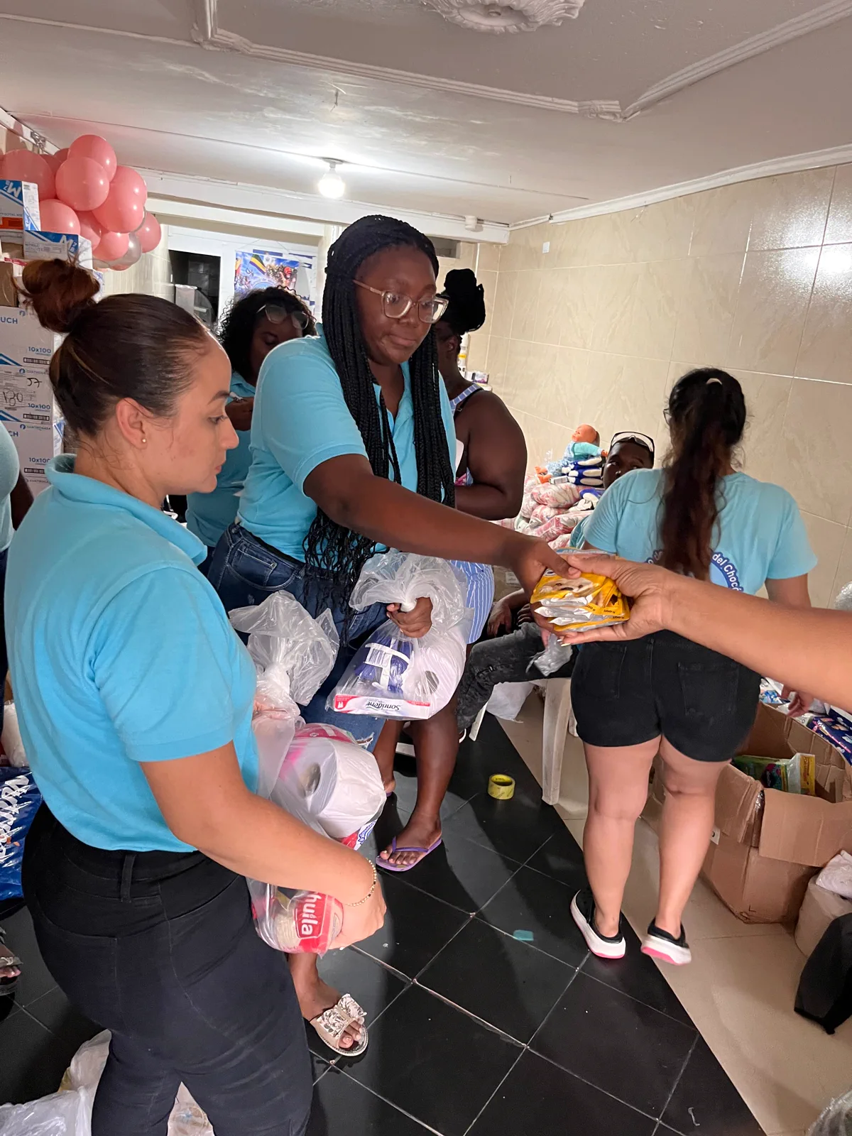 Jornada de reparto de mercados en la sede del Banco de Alimentos del Chocó